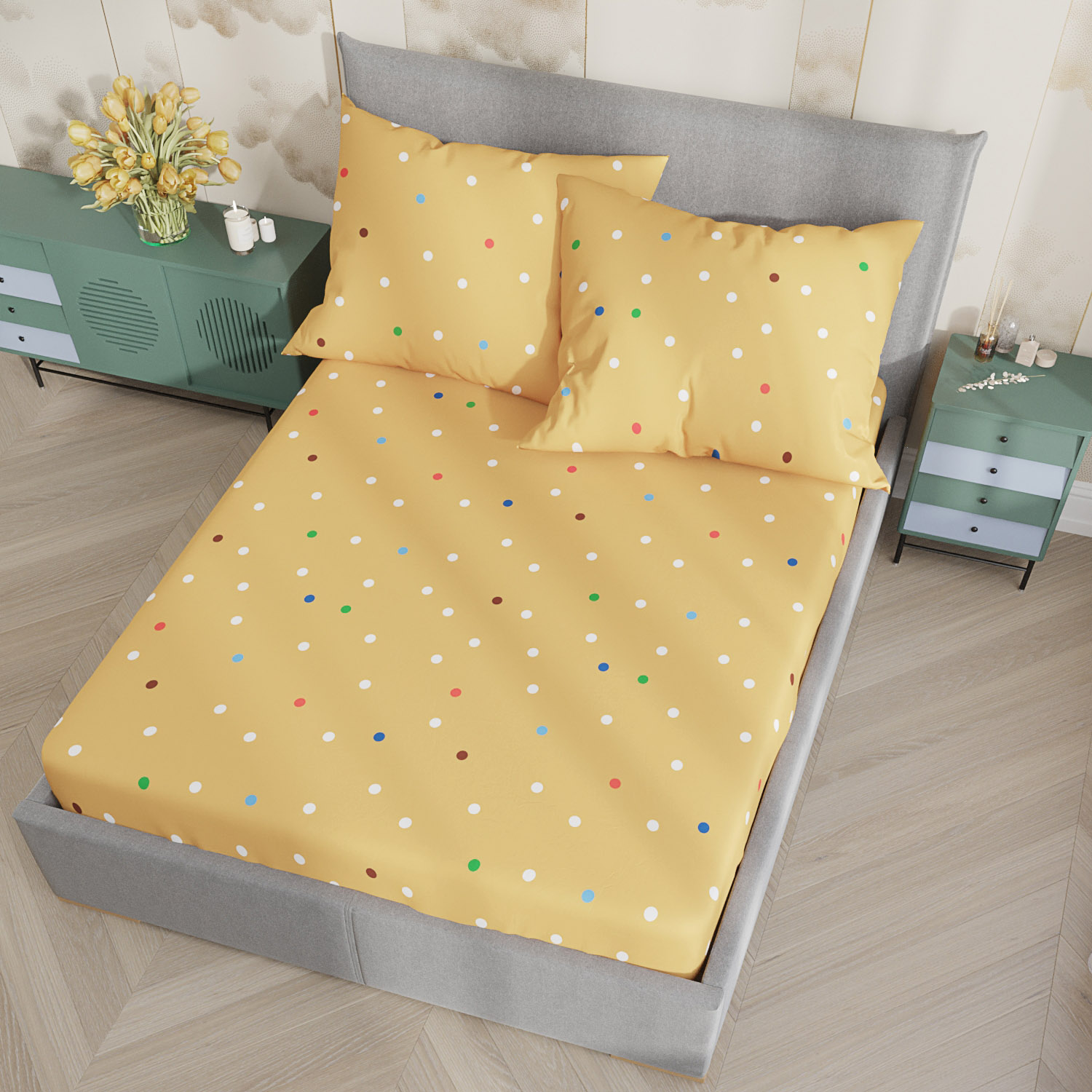 Комплект постельного белья Сказка Pangolin/Yellow 1.5 спальный - фото 4