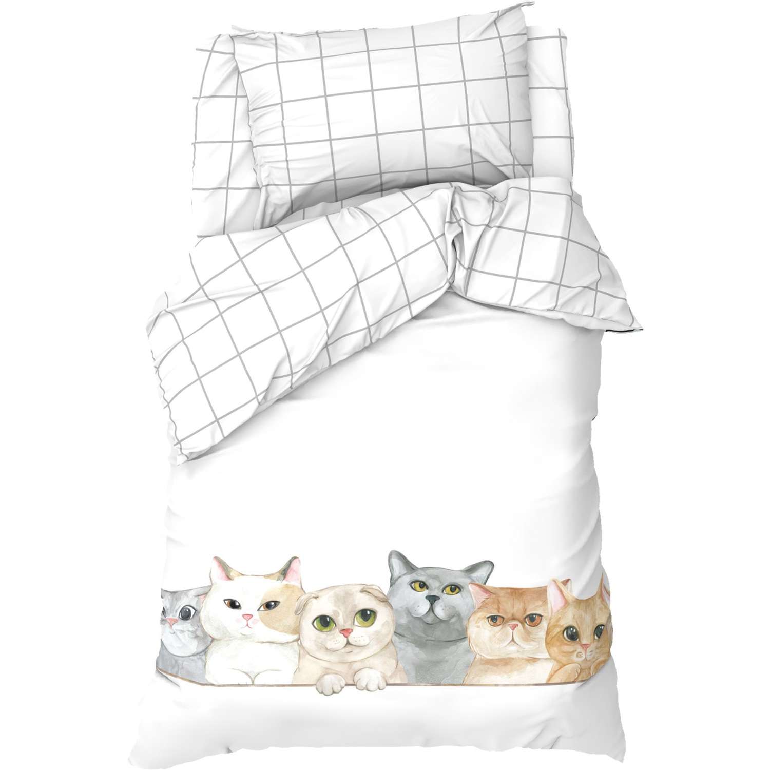 Комплект постельного белья Этель Happy cats - фото 1