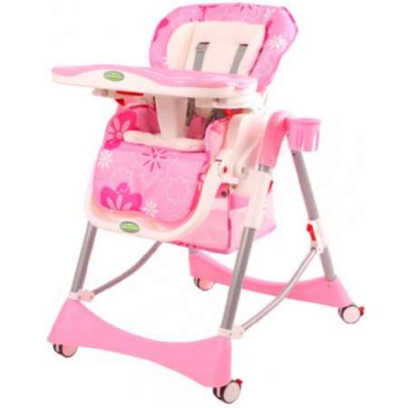 Детcкий стульчик CS Toys для кормления розовый