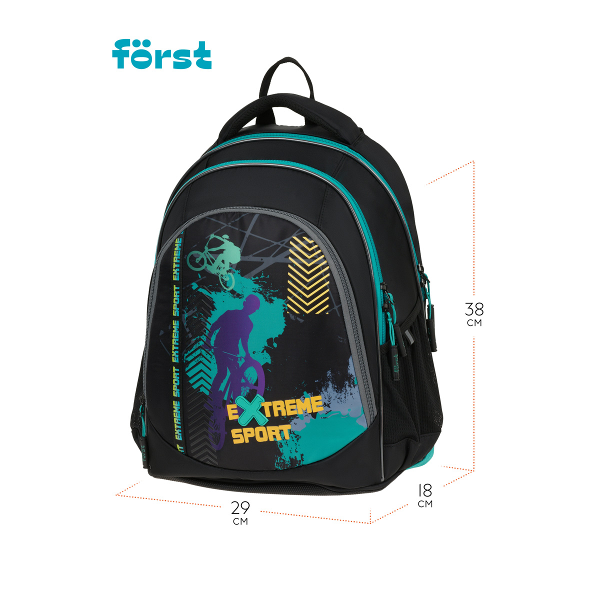 Рюкзак Forst F-Junior Extreme sport 38*29*18см 3 отделения 2 кармана эргономичная спинка - фото 3