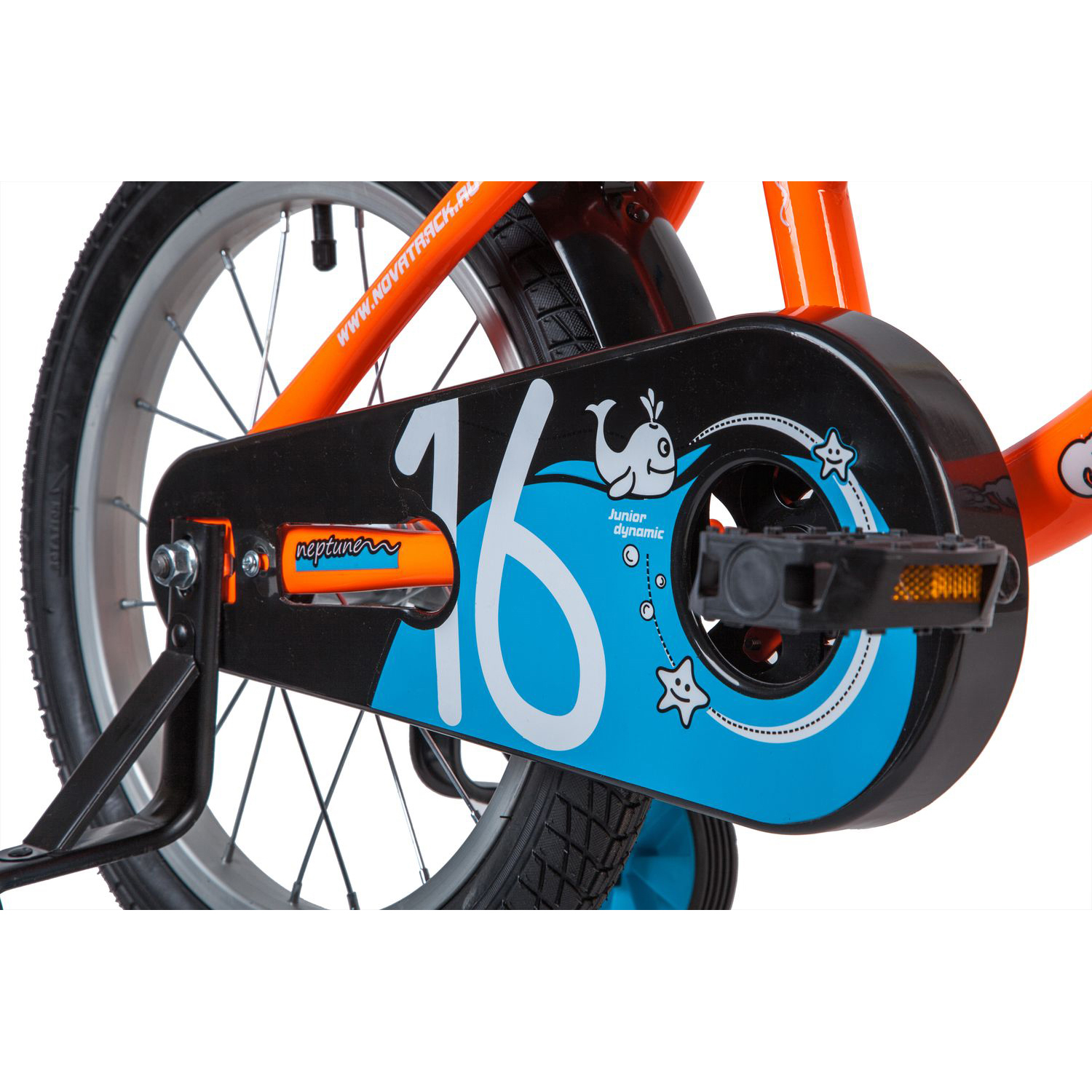 Велосипед NOVATRACK Neptune 16 оранжевый - фото 4