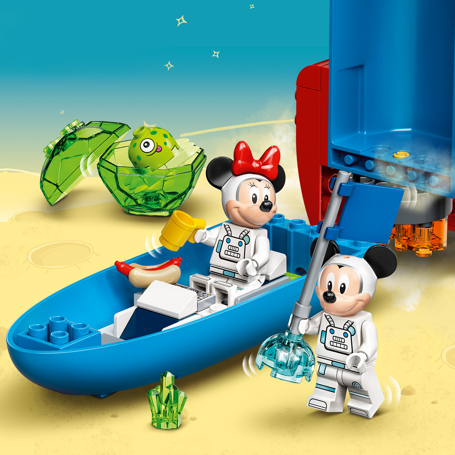 Конструктор LEGO Mickey and Friends Космическая ракета Микки Минни блочный - фото 9