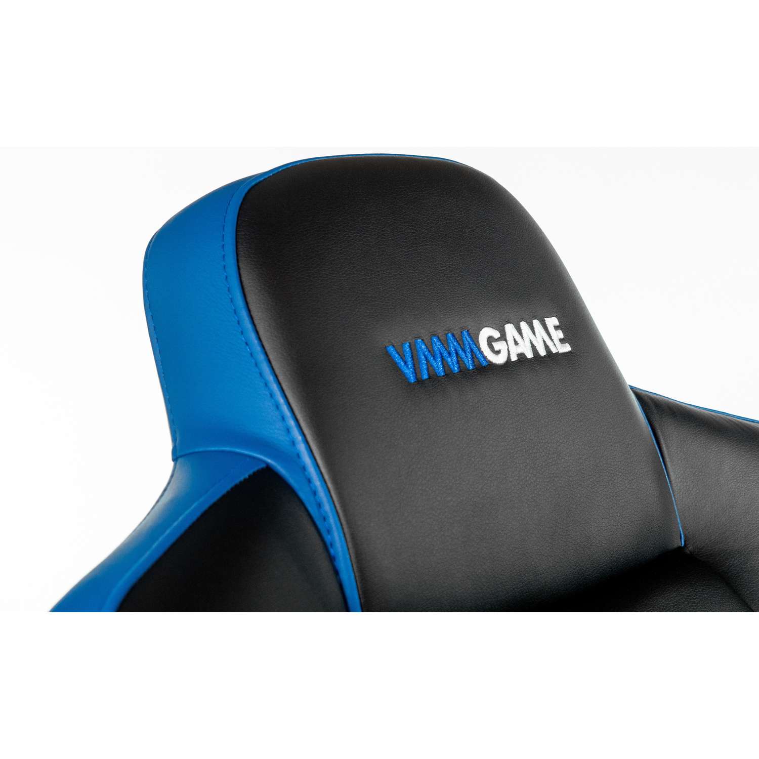 Кресло компьютерное VMMGAME UNIT UPGRADE с регулируемой спинкой кожа черно-синий - фото 7