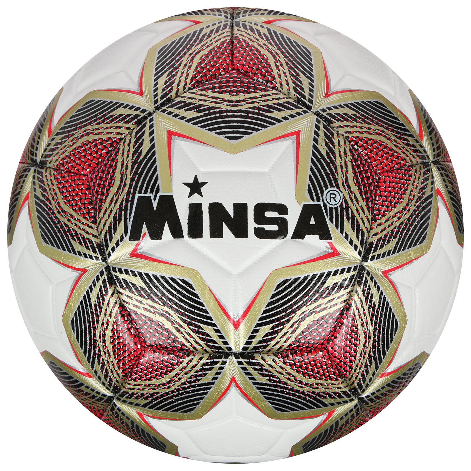 Мяч MINSA футбольный PU. машинная сшивка. 12 панелей. размер 5. 441 г - фото 1