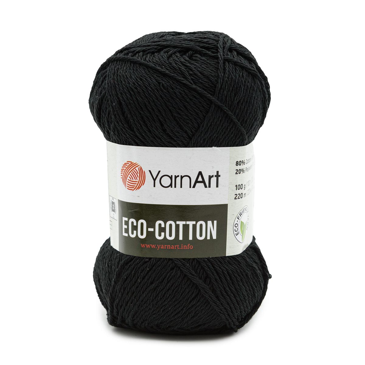 Пряжа YarnArt Eco Cotton комфортная для летних вещей 100 г 220 м 761 черный 5 мотков - фото 6