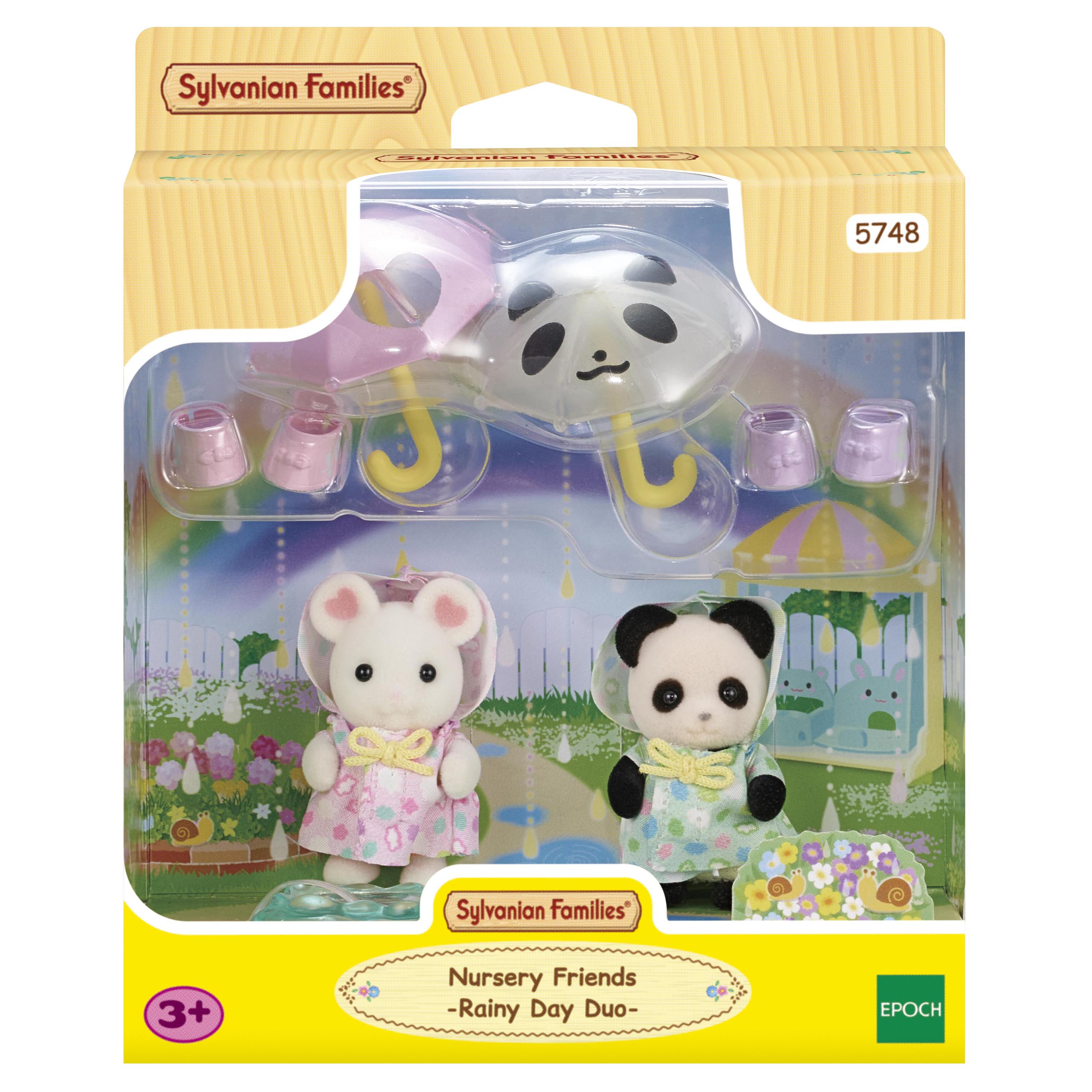 Игровой набор Sylvanian Families Малыши на прогулке под дождем - фото 1