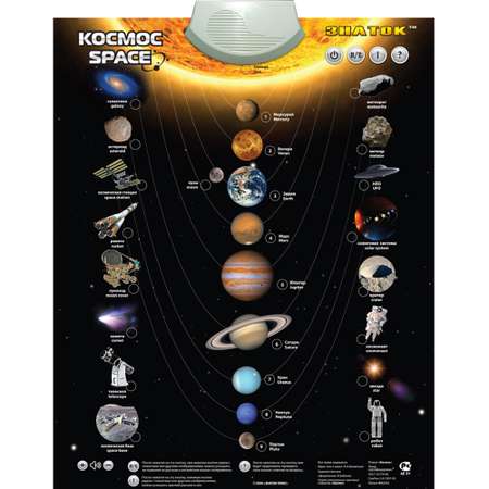 Электронный звуковой плакат ЗНАТОК Космос/Space