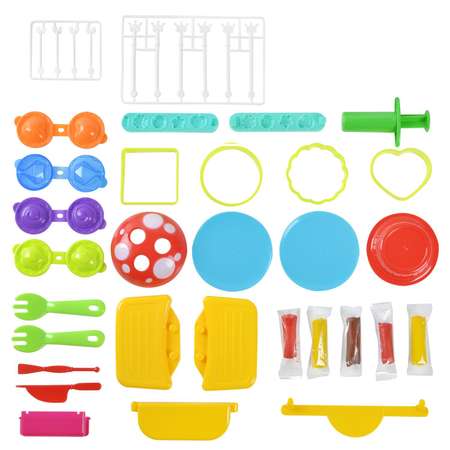 Игровой набор ABTOYS Сладости в чемоданчике 5 упаковок разных цветов в наборе с игровым полем 41 предмет