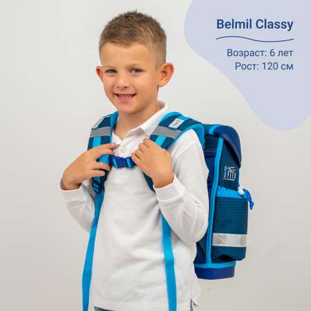 Ранец школьный Belmil Classy Neon Racing с наполнением Синий BEL-CLS-403-13-26-SET
