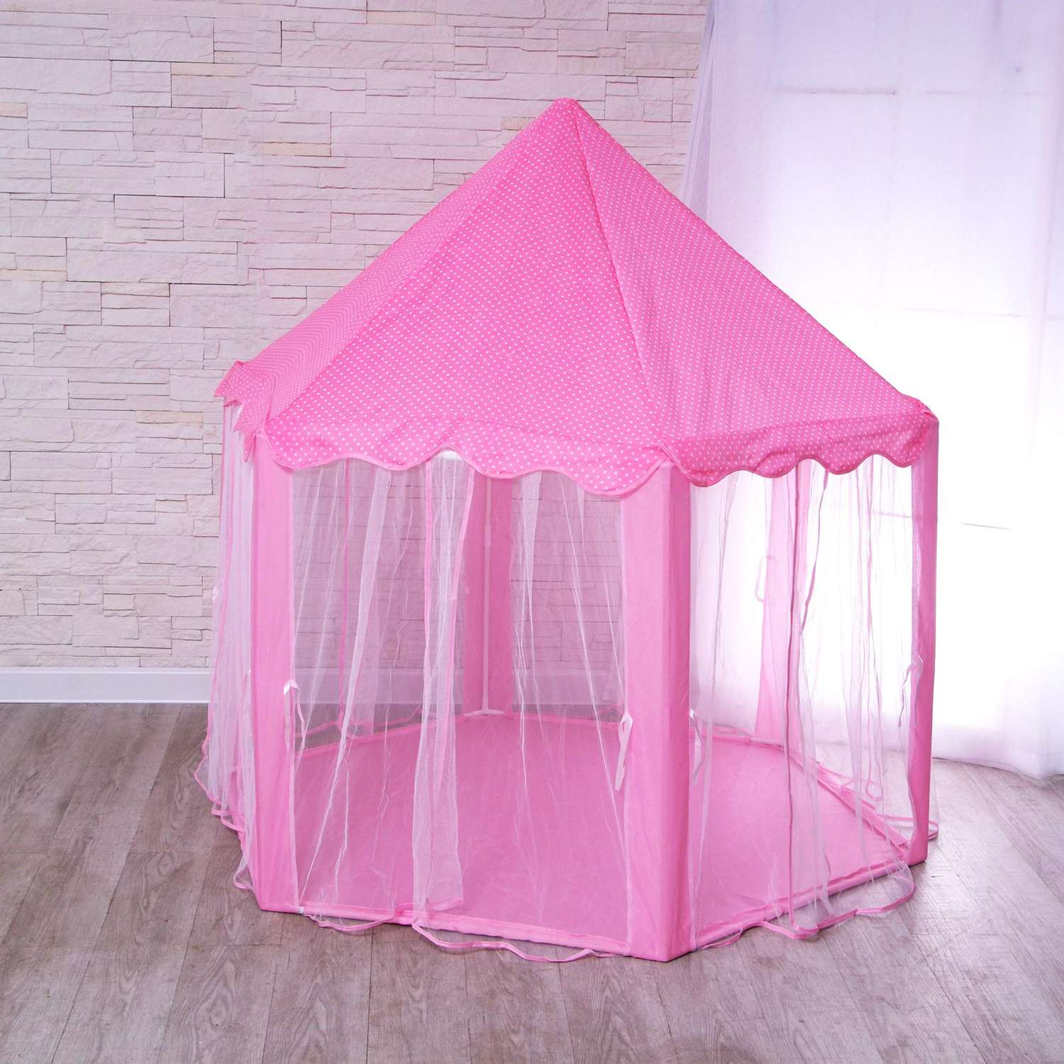 Палатка Sima-Land Детская игровая Шатер розовый - фото 3