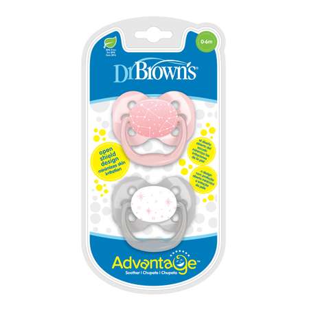 Пустышка Dr Browns анатомическая от 0 мес. 2 шт.