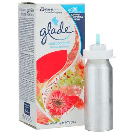 Освежитель воздуха Glade Микроспрей Пион и Ягоды запасной блок 10 мл