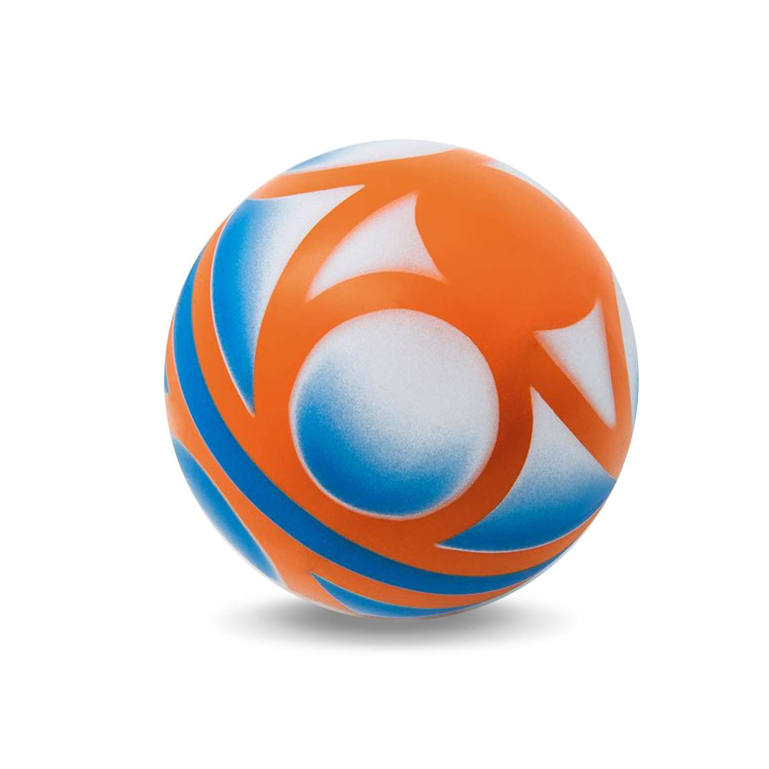 Мяч ЧАПАЕВ диаметр 125 мм Кувшинка оранжевый синий белый - фото 2