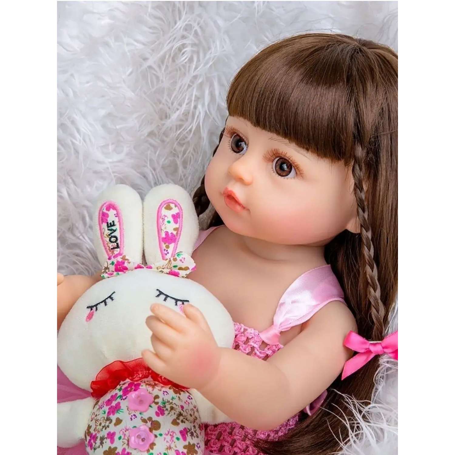 Кукла Реборн Soul Sister виниловая с комплектом одежды и пустышкой пупс для девочек 53 см 88832168 - фото 7