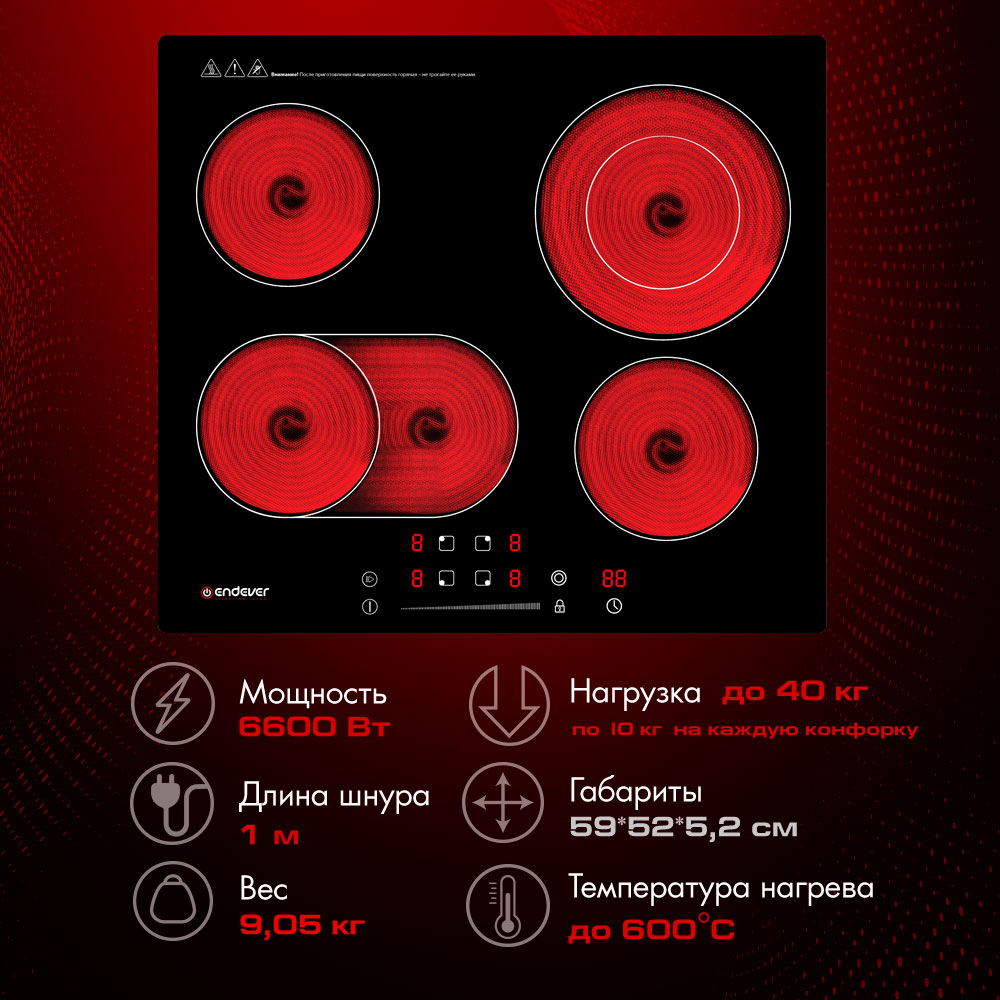 Варочная панель электрическая ENDEVER Skyline DP-64 - фото 3