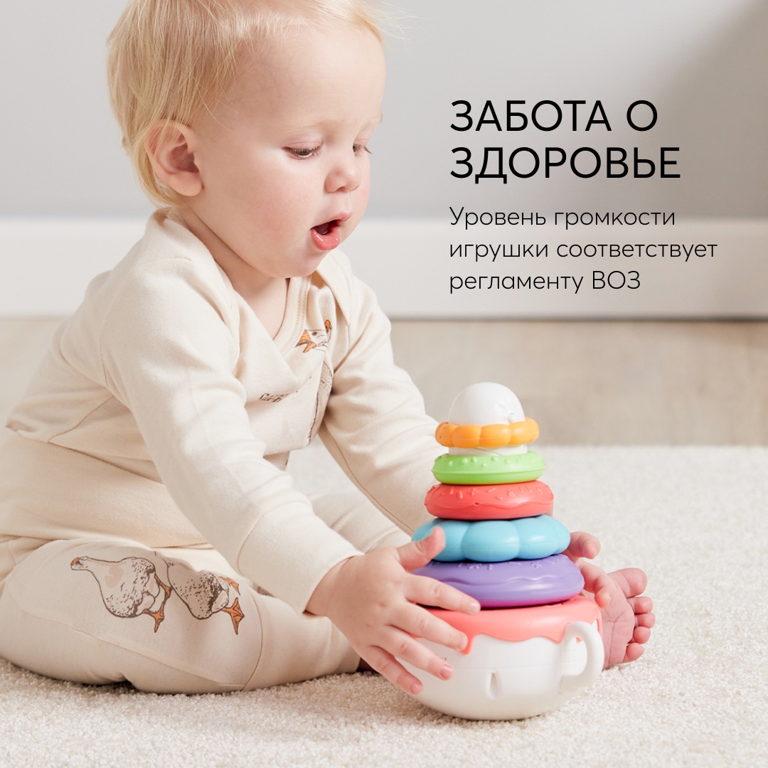 Игрушка Happy Baby Пирамидка PYRAMID PIE - фото 7