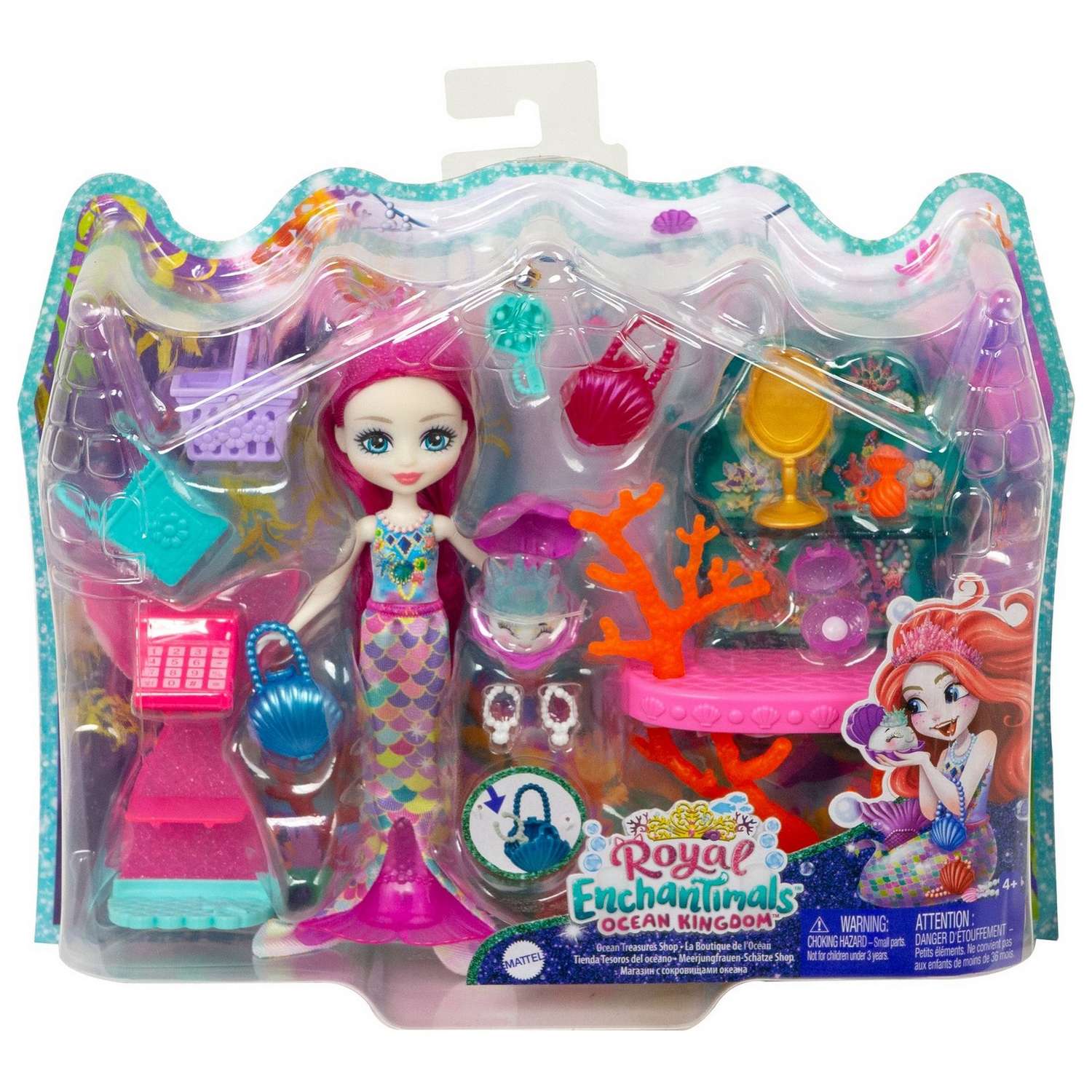 Набор игровой Enchantimals Магазин с сокровищами океана кукла+питомец с аксессуарами HCF71 GJX35 - фото 2