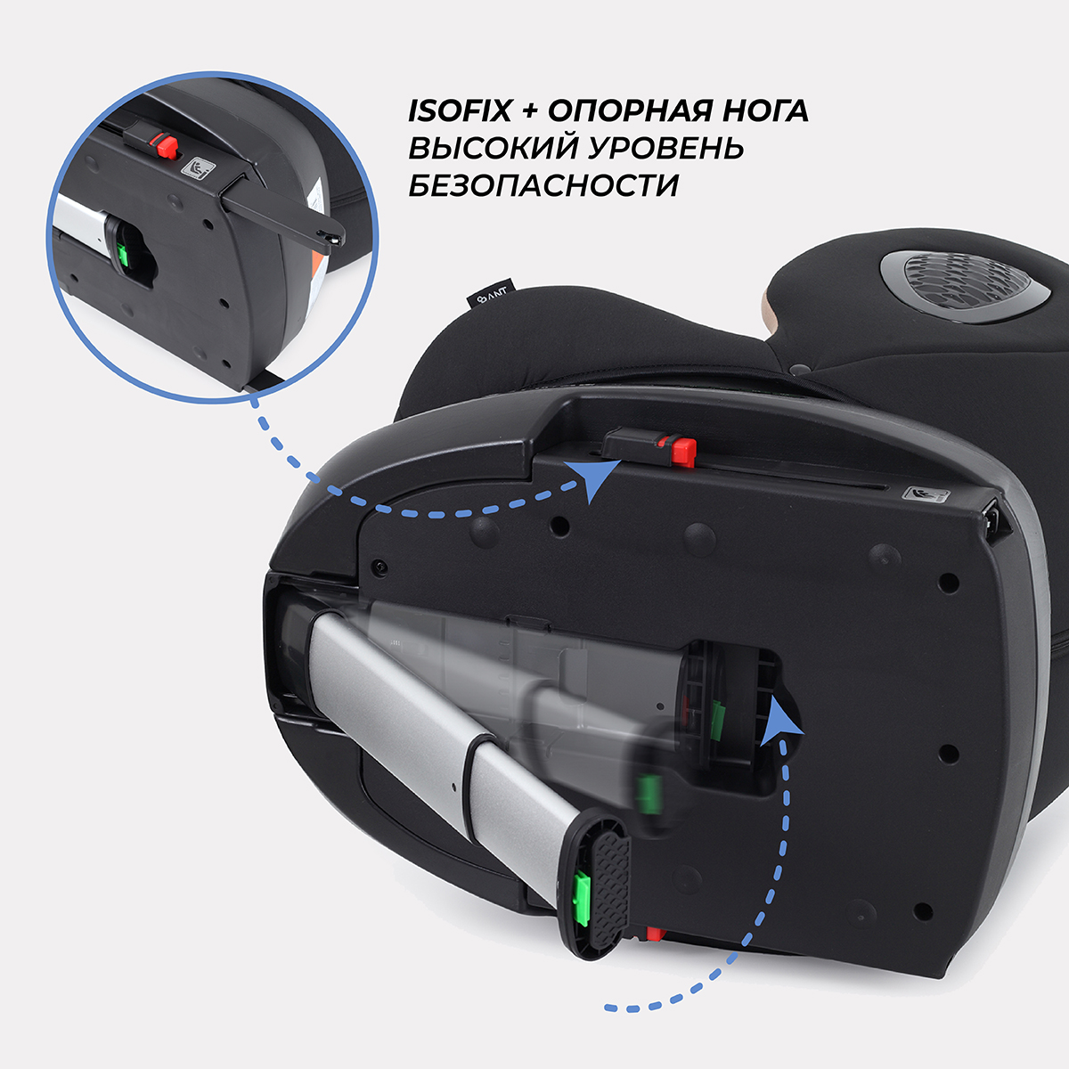 Автокресло Rant AY819 Helix isofix Grey 40-150см - фото 9