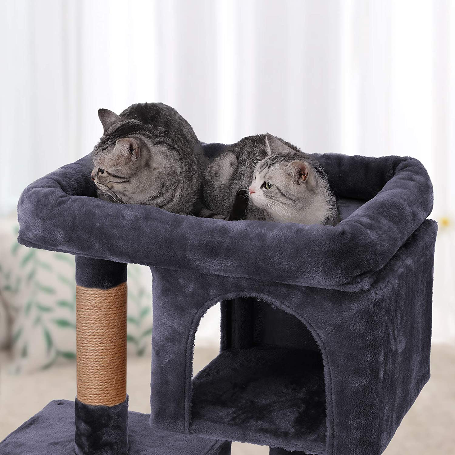 Домик для кошки с когтеточкой Pet БМФ Черный - фото 4
