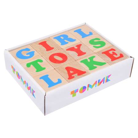 Кубики детские развивающие Томик Алфавит английский 12 штук 1111-2