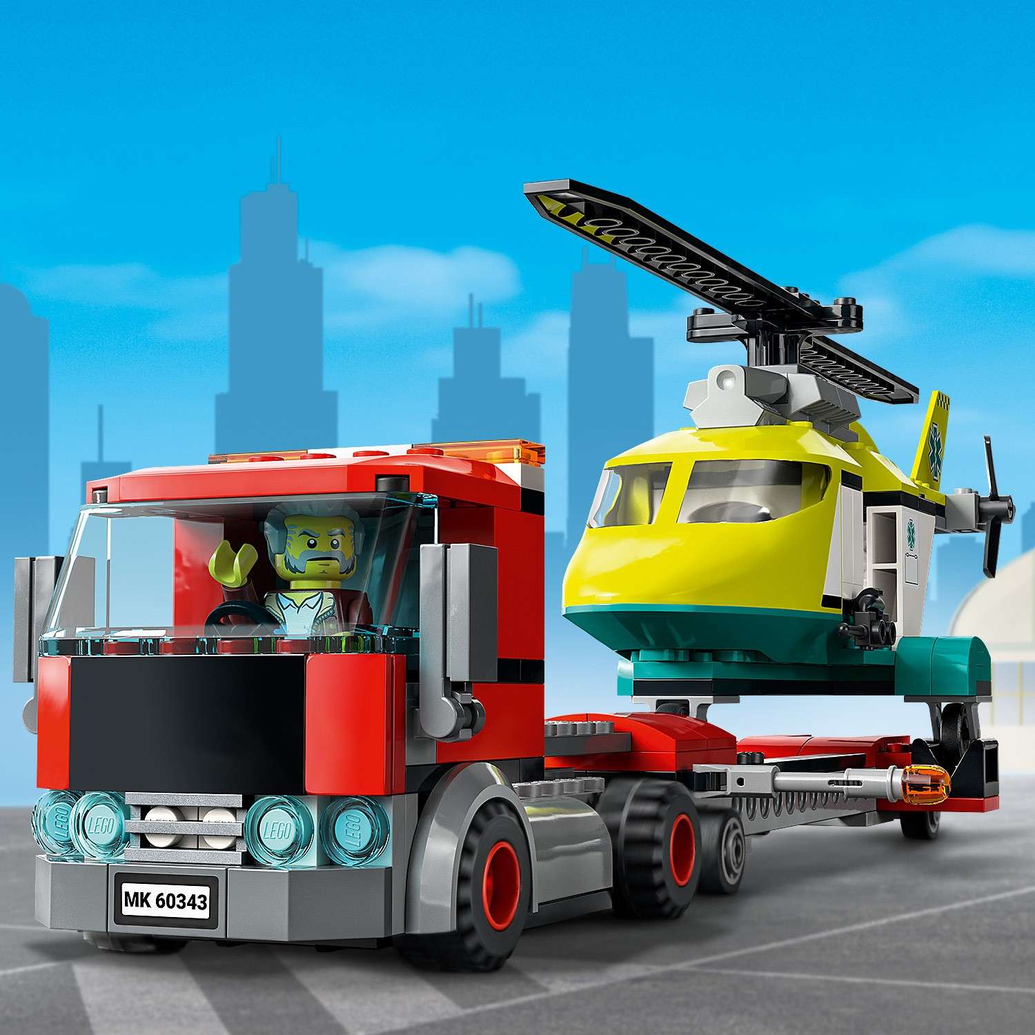 Конструктор LEGO City Great Vehicles Грузовик для спасательного вертолёта 60343 - фото 9