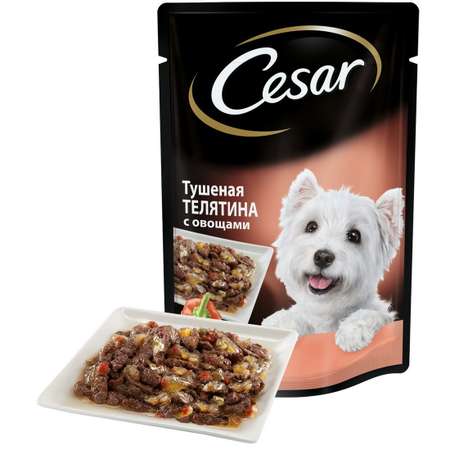 Корм для собак Cesar 100г тушеная телятина с овощами