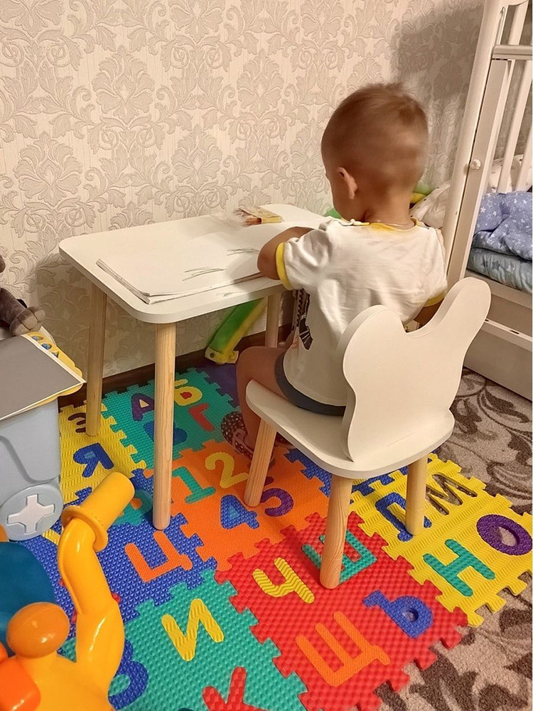 Детский DIMDOMkids стол классика и стул мишка - фото 10