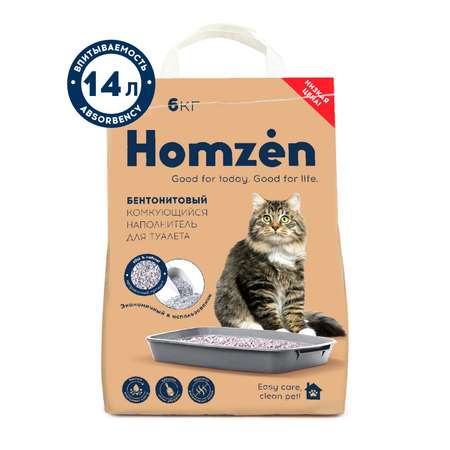 Наполнитель для кошачьего туалета Homzen комкующийся 14л 6кг