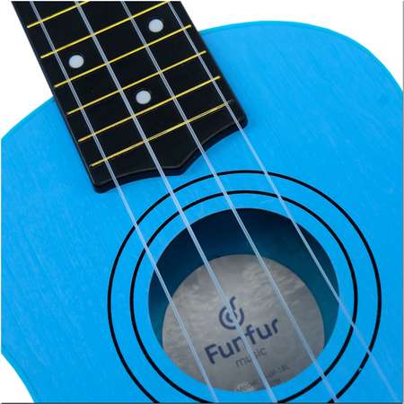 Укулеле Funfur Music Сопрано пластик/дерево голубой комплект