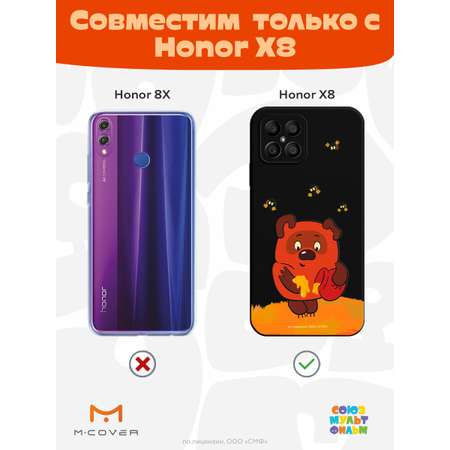 Силиконовый чехол Mcover для смартфона Honor X8 Союзмультфильм Медвежонок и мед