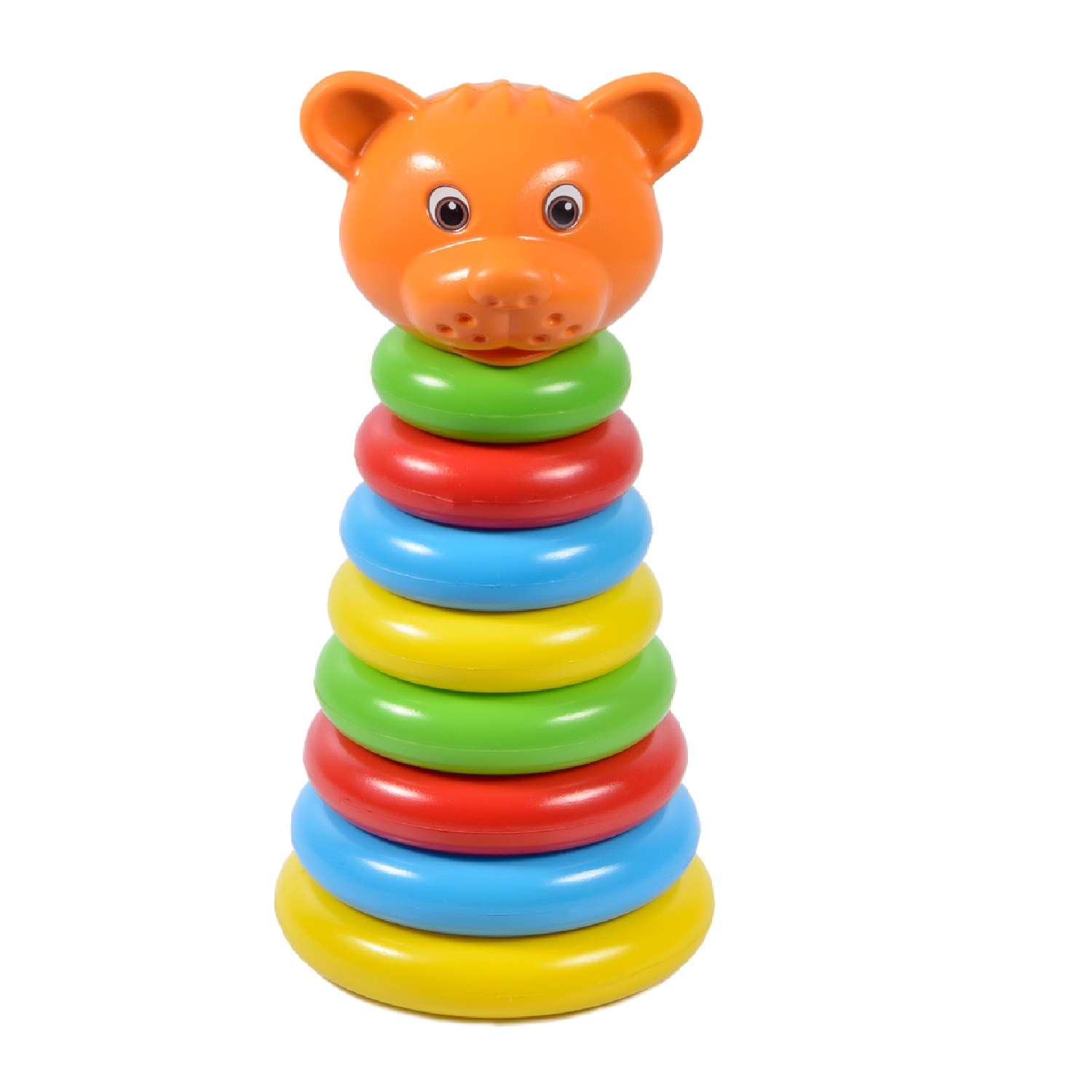 Пирамидка детская Green Plast Животные Медведь обучающая детская игрушка - фото 1