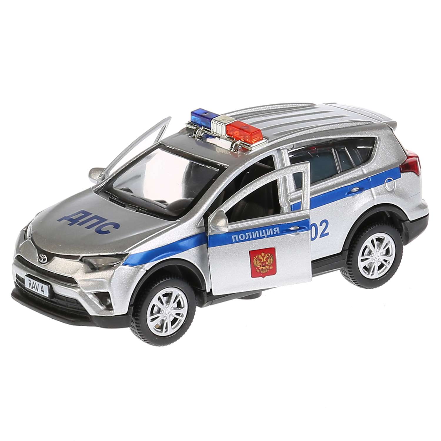 Машина Технопарк Toyota Rav4 Полиция инерционная 259951 259951 - фото 4
