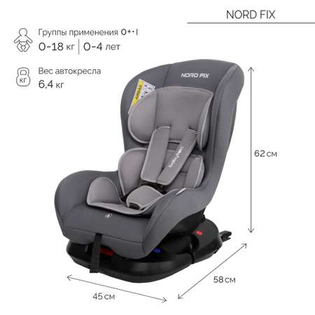 Автокресло Babyton Nord Fix Grey Isofix 0+/1 (0-18 кг)