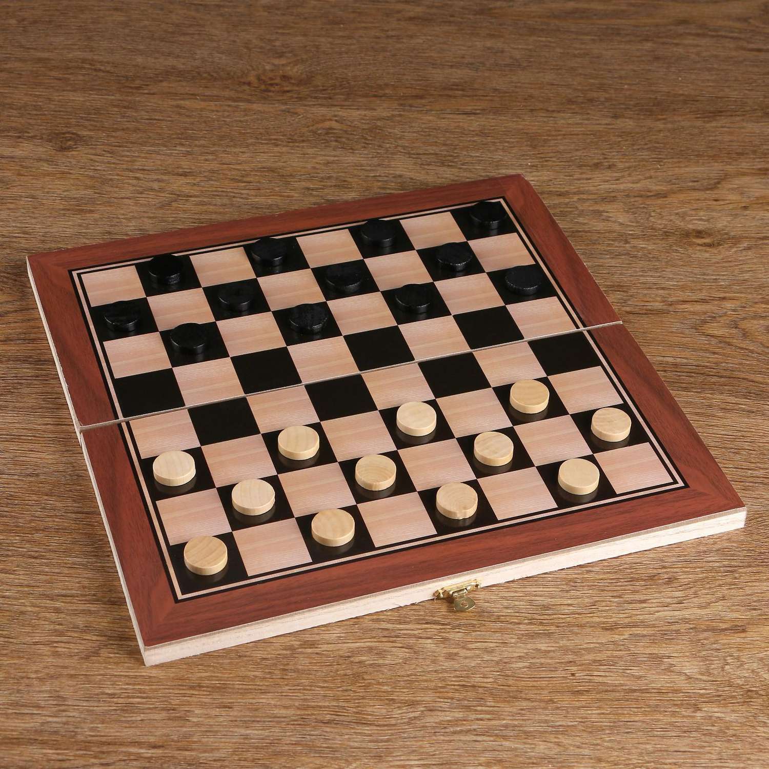 Нарды Sima-Land «Лабарт» деревянная доска 34х34 см с полем для игры в шашки - фото 2