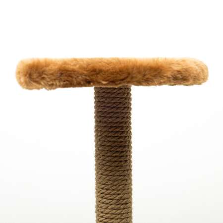 Комплекс-когтеточка Пижон угловой с гамаком 48х48х171 см джут искусственный мех коричневый