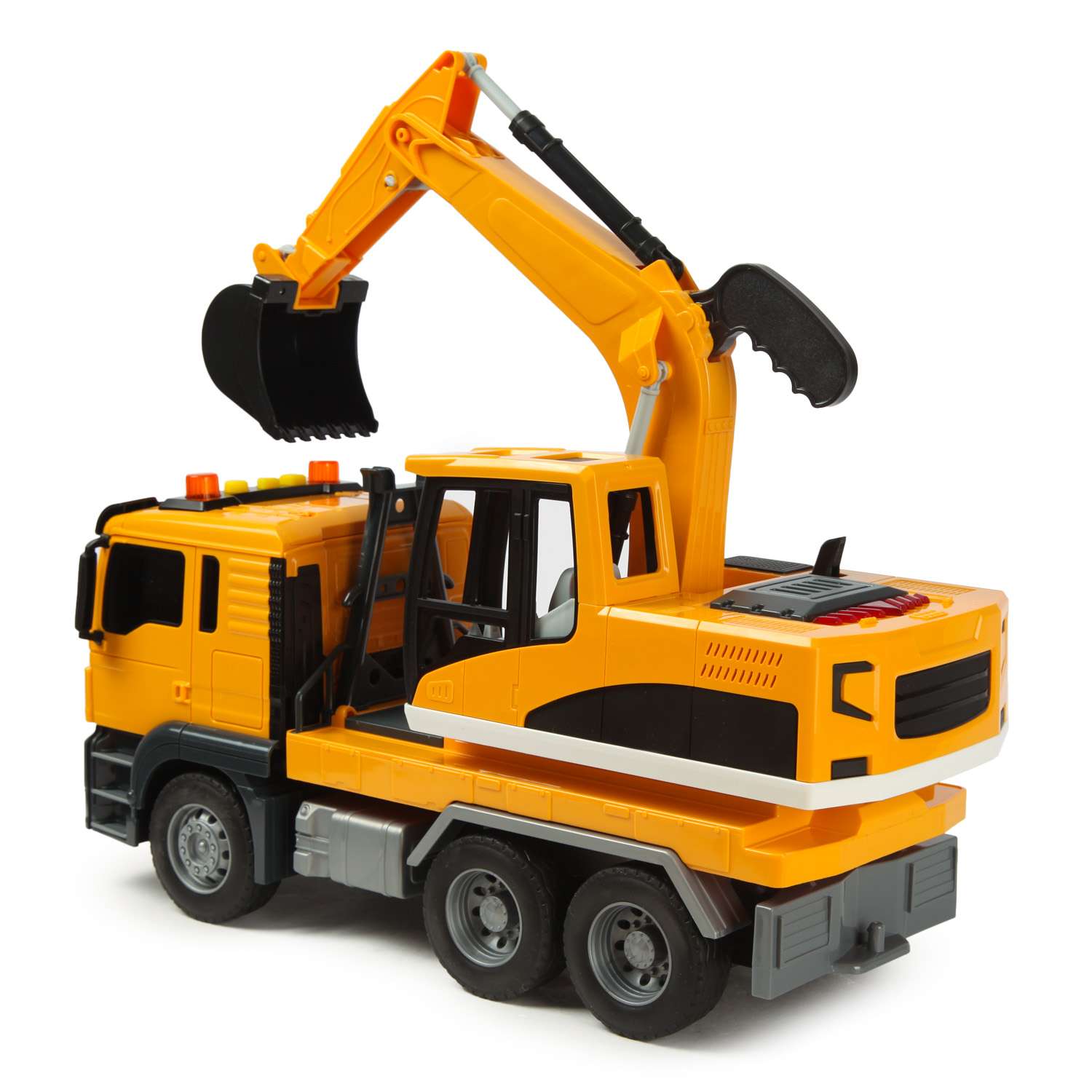Машинка Mobicaro 1:10 Грузовик с эскаватором Желтый 666-62T 666-62T - фото 6