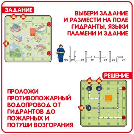 Настольная игра Bondibon логическая головоломка Городские Спасатели серия БондиЛогика