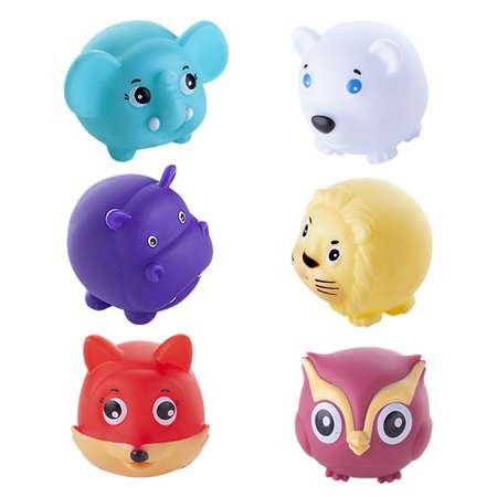 Игрушки для ванны Kribly Boo Зоопарк бегемот слон лев сова