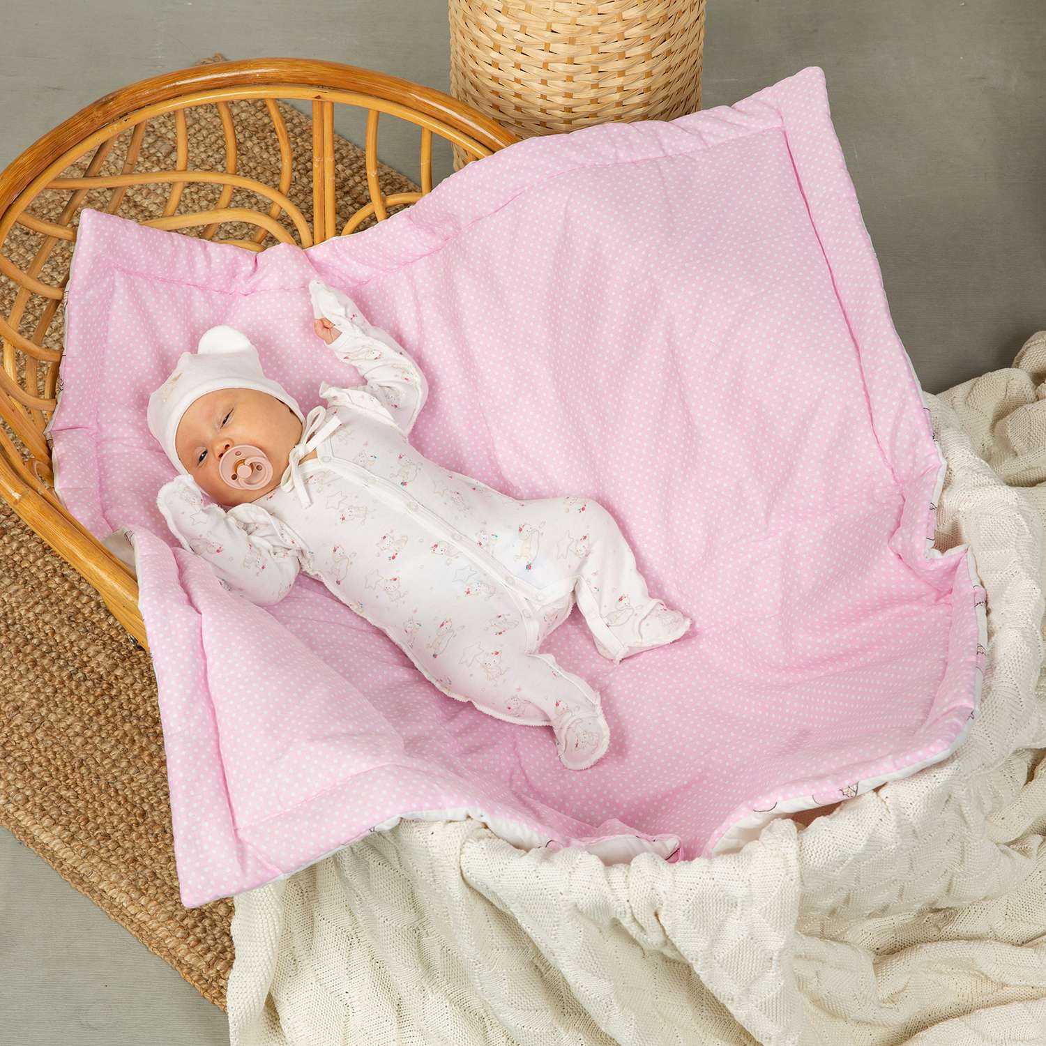 Конверт-одеяло Чудо-чадо для новорожденного на выписку «Времена года» мороженое/розовый - фото 4