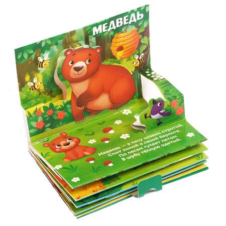 Книжки-панорамки Буква-ленд 3D набор «Животные леса и зоопарка» 2 шт по 12 стр.