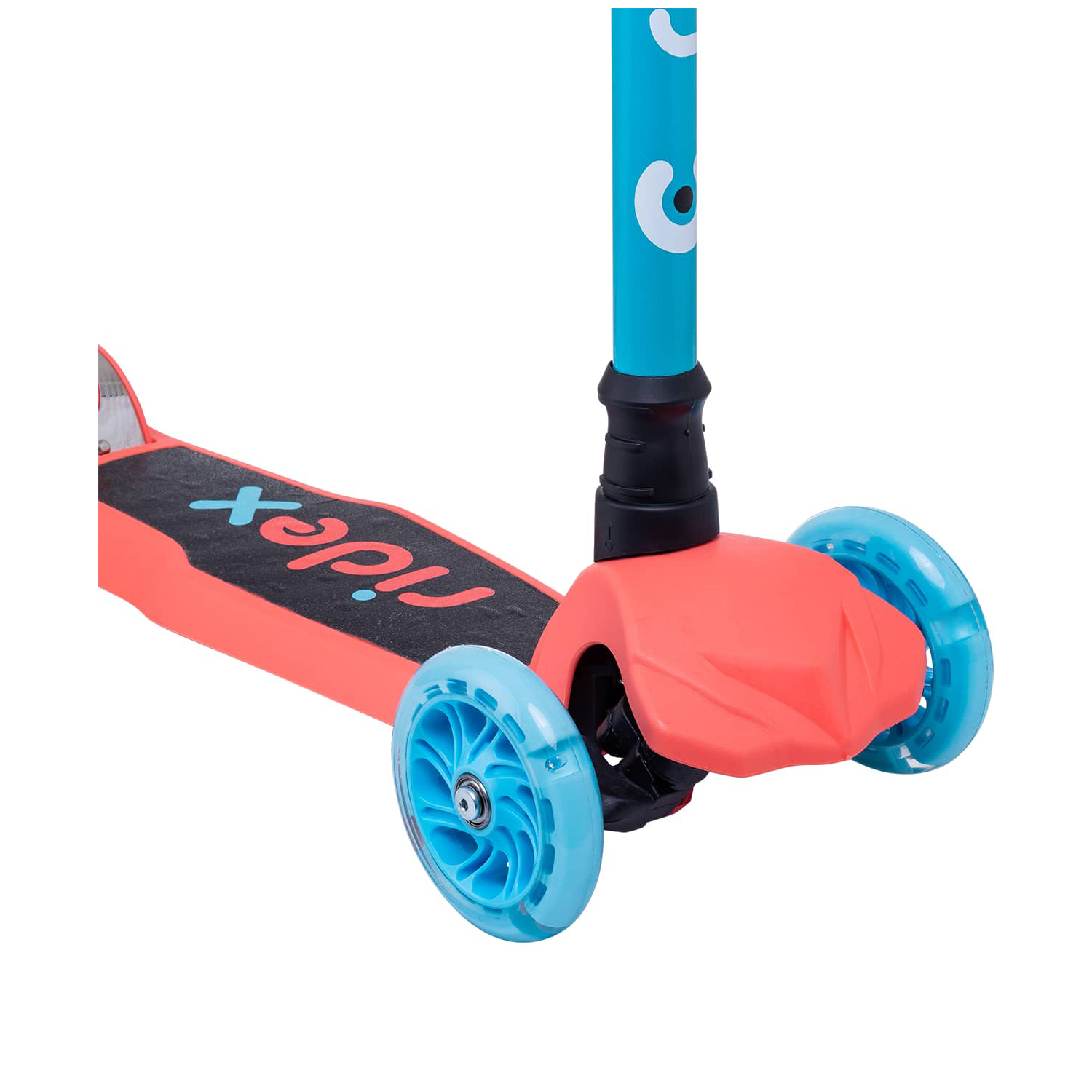 Самокат RIDEX трехколесный 3 wheels scooter Chip 120/80 light blue/coral - фото 4