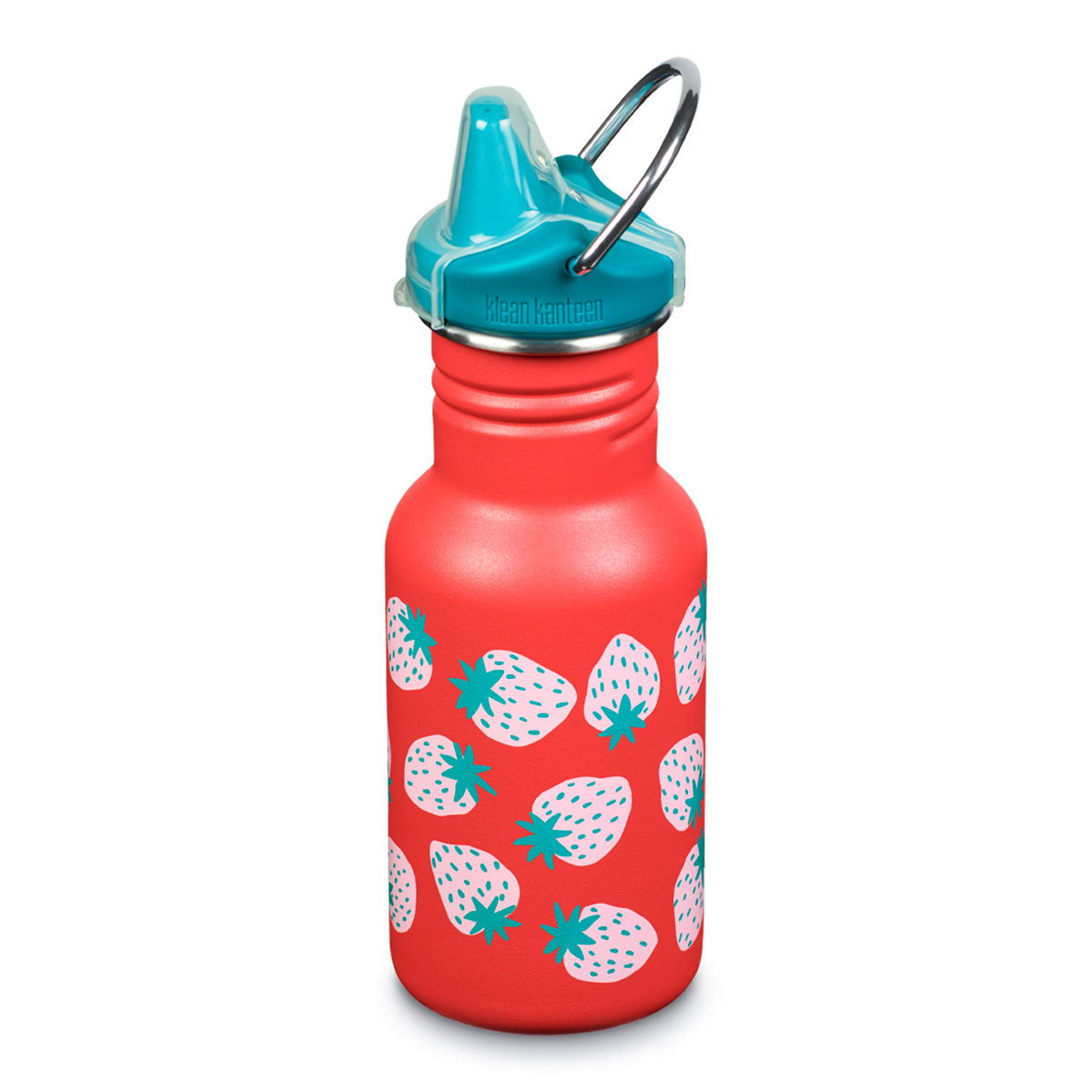 Детская бутылка Klean Kanteen Kid Classic Narrow Sippy 12oz Coral Strawberries 355 мл - фото 2