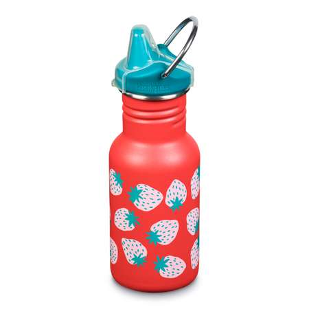 Детская бутылка Klean Kanteen Kid Classic Narrow Sippy 12oz Coral Strawberries 355 мл