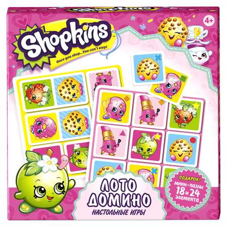 Настольная игра 2в1 ORIGAMI Shopkins Лото/домино