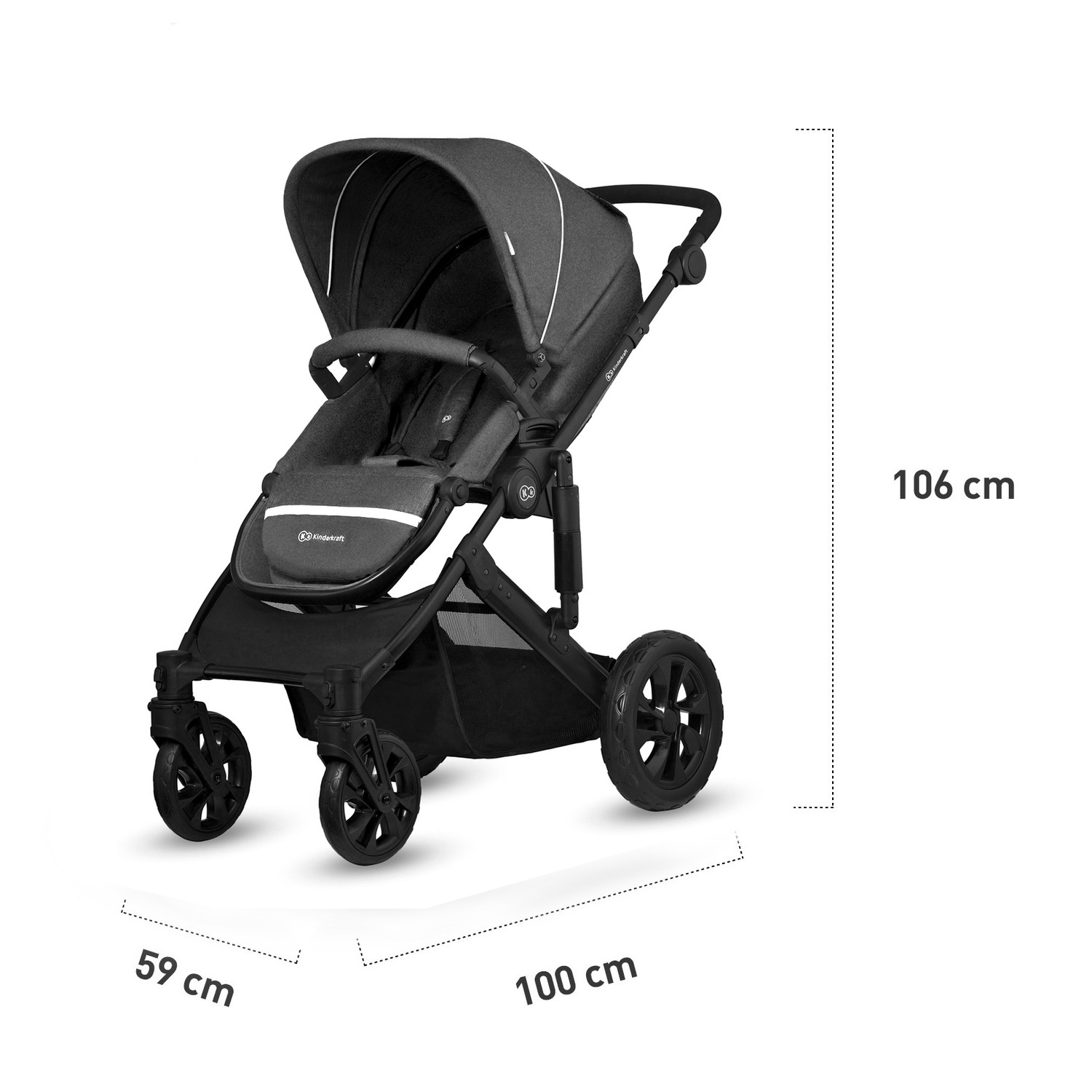 Коляска 3в1 Kinderkraft Prime Lite black - фото 16