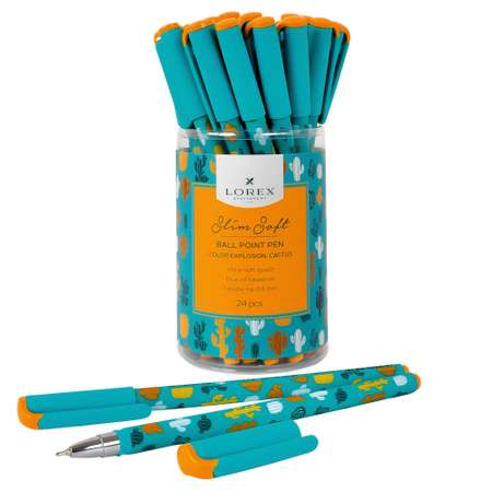 Ручка масляная Lorex Stationery Slim Soft Color Explosion Cactus Синий LXOPSS-CE2