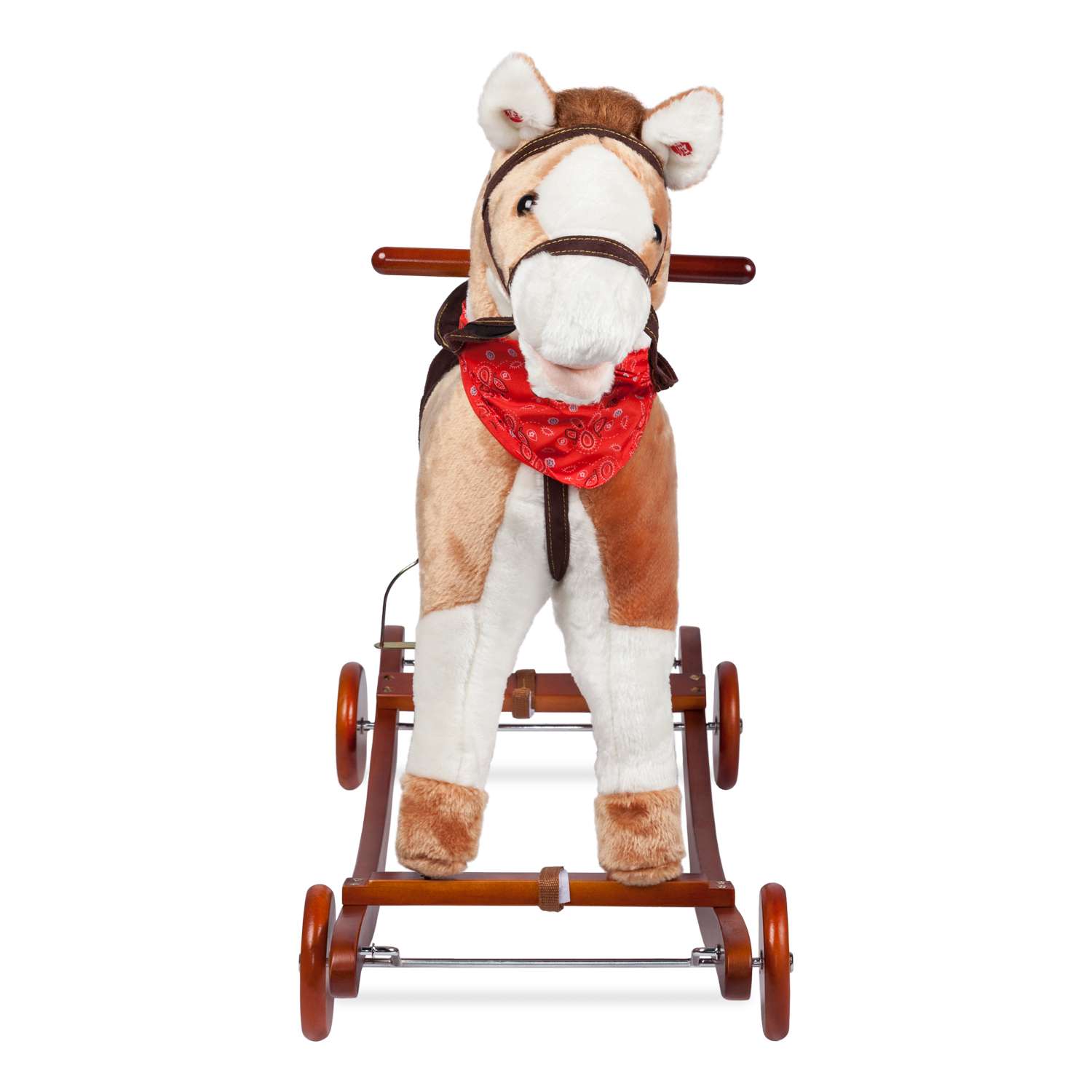 Лошадка-качалка BabyGo с колесами озвученная 46 см - фото 9