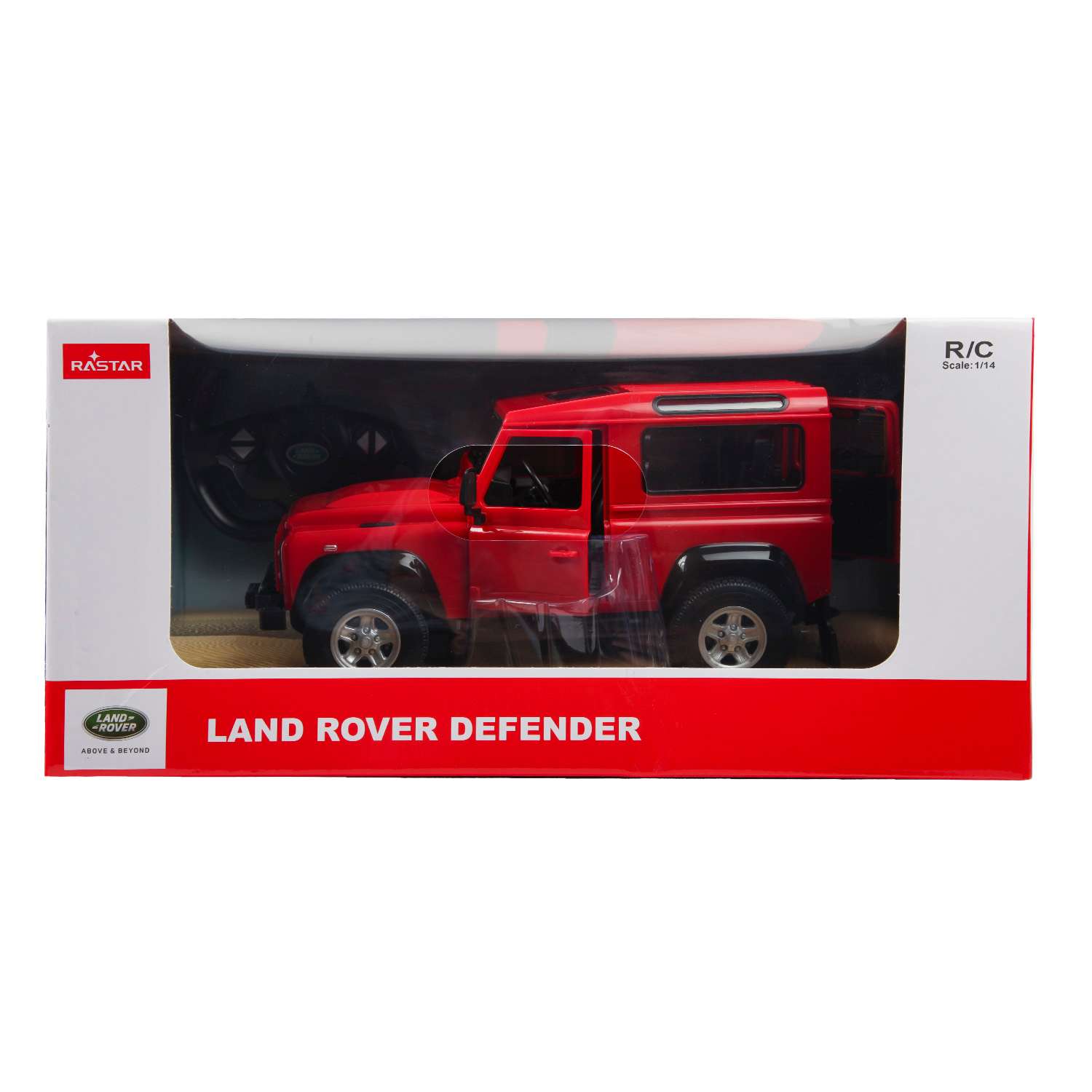 Машина Rastar РУ 1:14 Land Rover Denfender Красная 78400 - фото 4