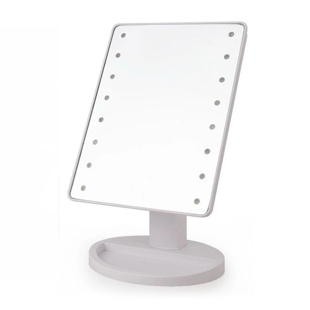 Зеркало настольное Keyprods косметическое с подсветкой для макияжа белое - фото 1