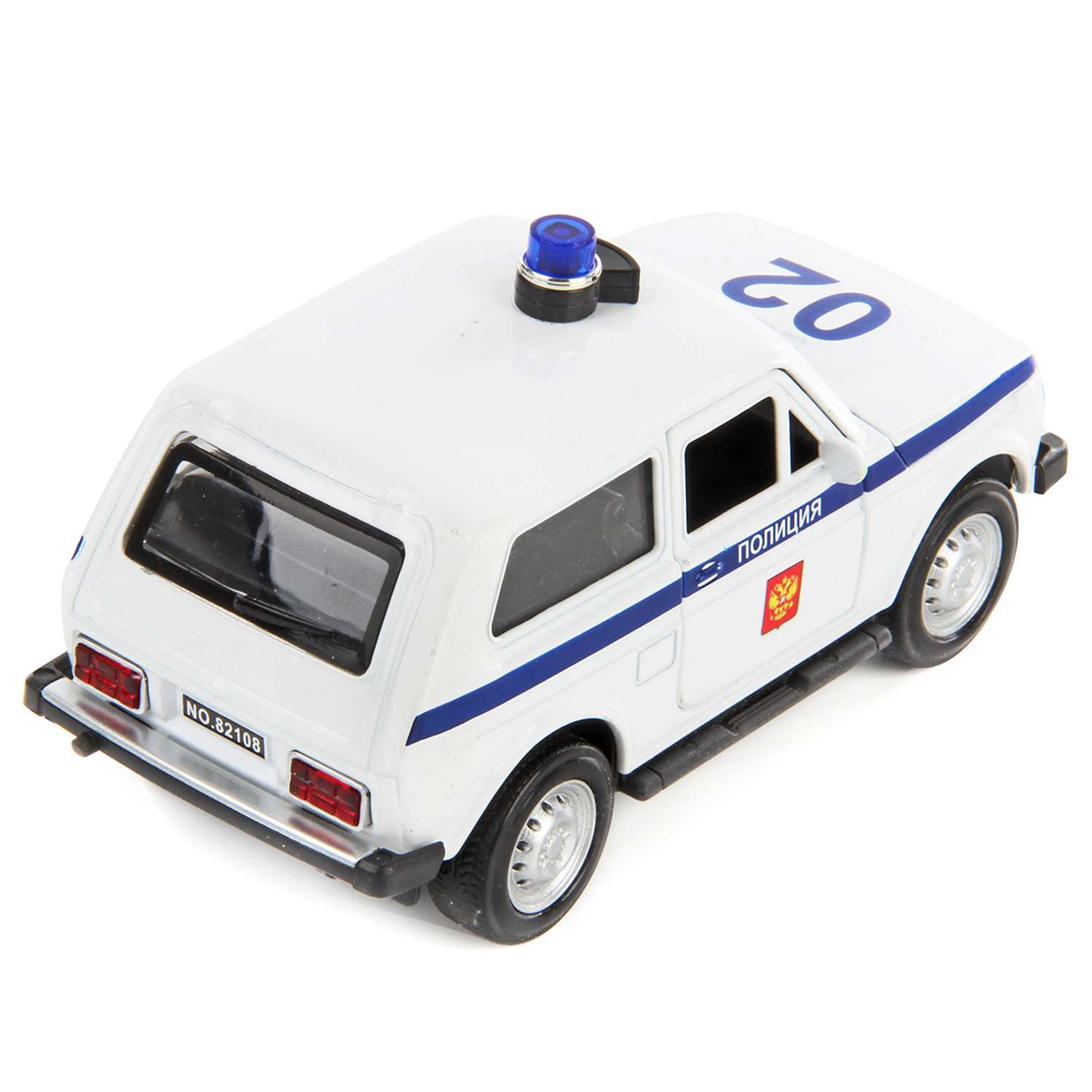Машина HOFFMANN 1:32 Внедорожник ВАЗ-2108 Нива Полиция металлическая инерционная с подсветкой и звуками 102766 - фото 3
